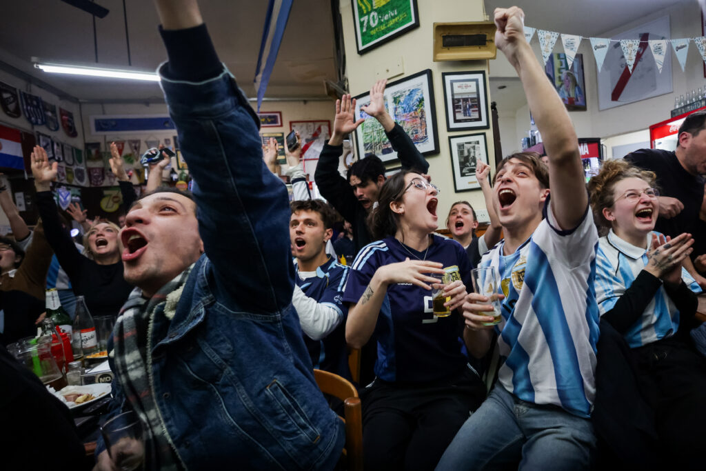 Argentinian Fans Watch Argentina v Algeria FIFA World Cup 2026